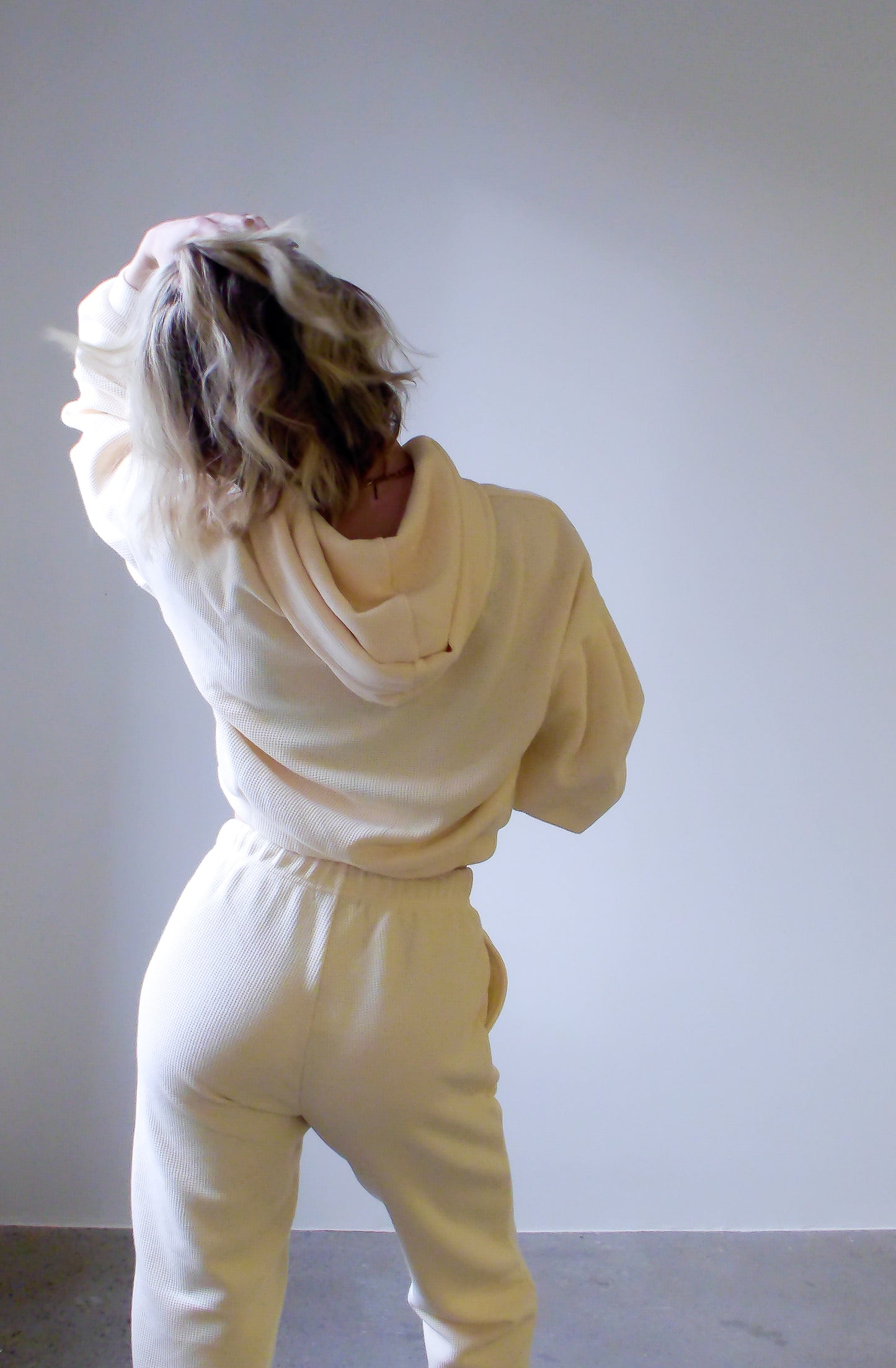 PATRICIA WAFFLE JOGGERS - WHIPPED BUTTER