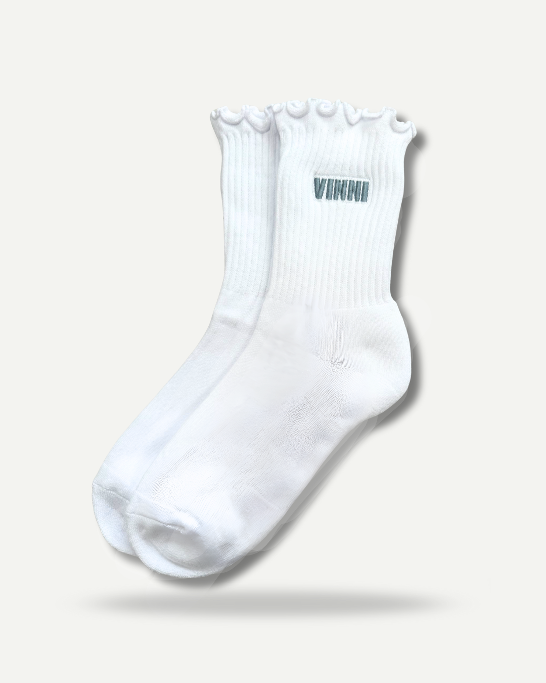 DUSTY BLUE TOP FRILL SOCK