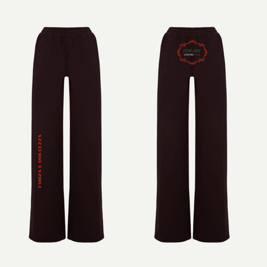LUCIA WIDE-LEG SWEATPANTS - NERO