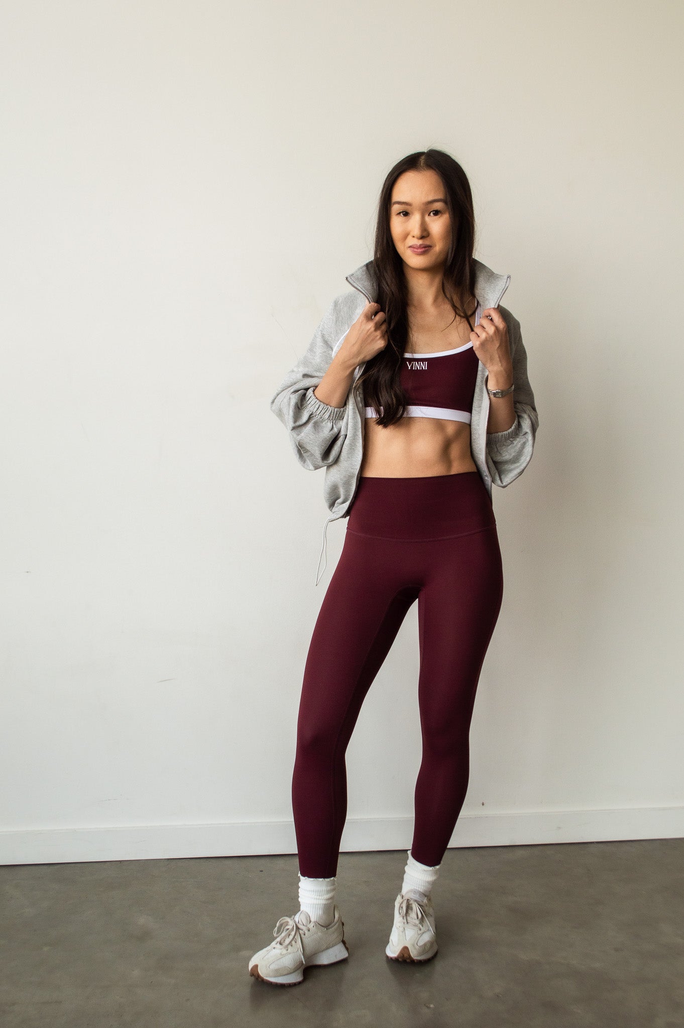 JUDY STRIPE ZIP - ACADEMY GREY