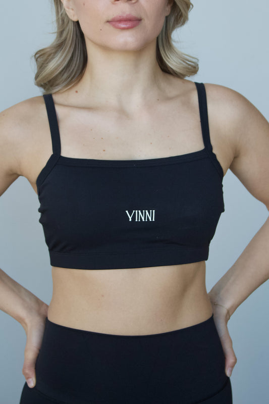 PETRA SPORTS BRA - JET BLACK