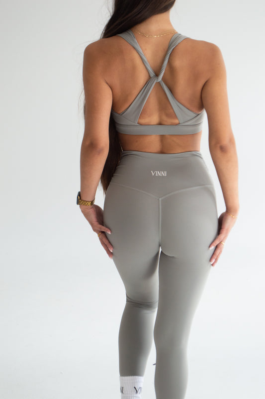 MIKYLA CROSS TIGHTS - GREY MIST
