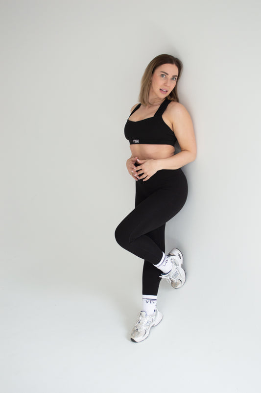 MARA HIGH RISE LEGGINGS - JET BLACK