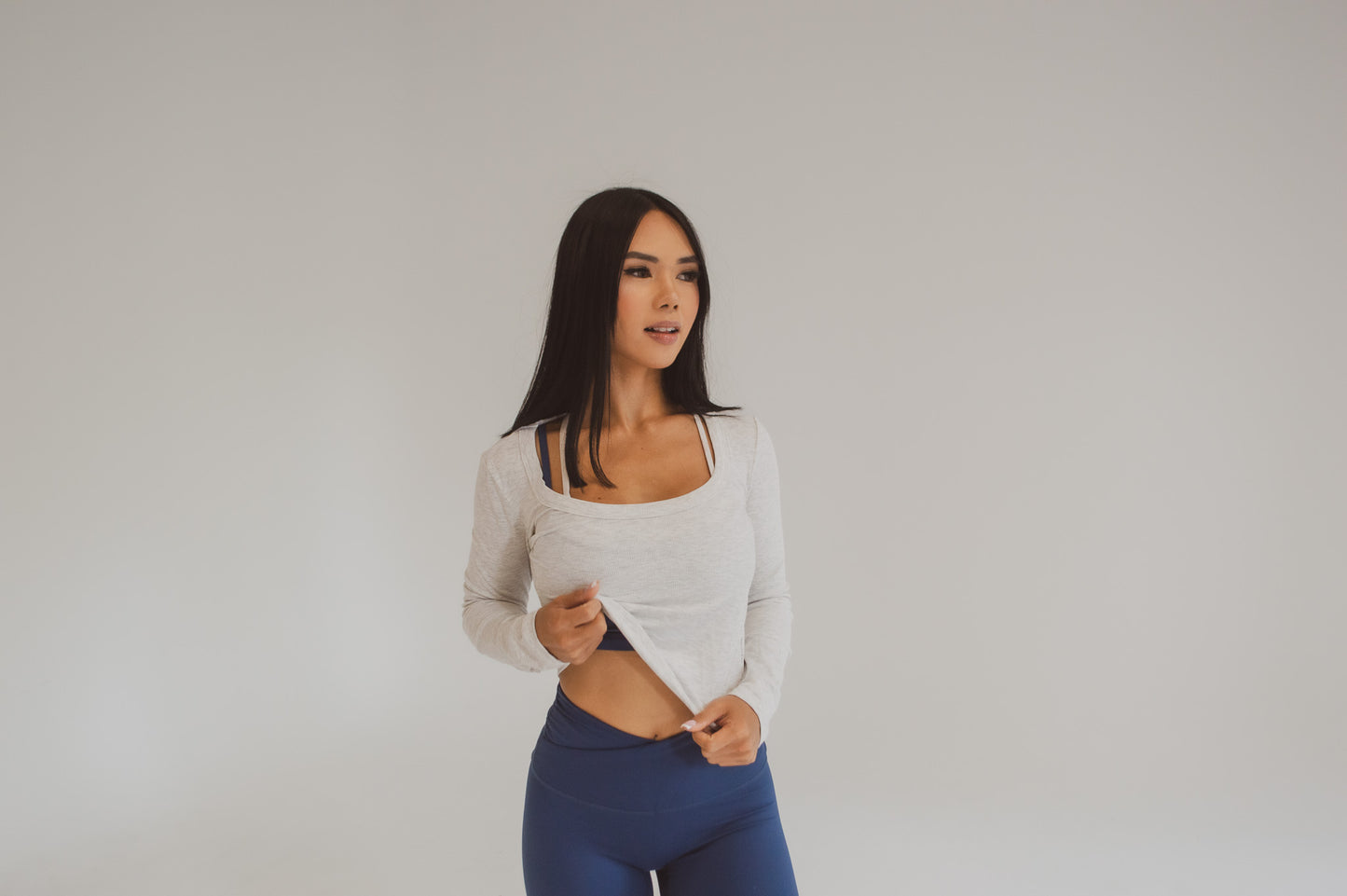 JO-ANNE STRECH LONG-SLEEVE - GREY MIST