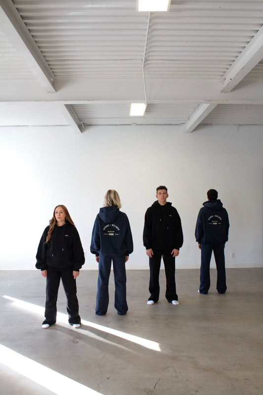 BLAKE STRAIGHT LEG SWEATS - JET BLACK