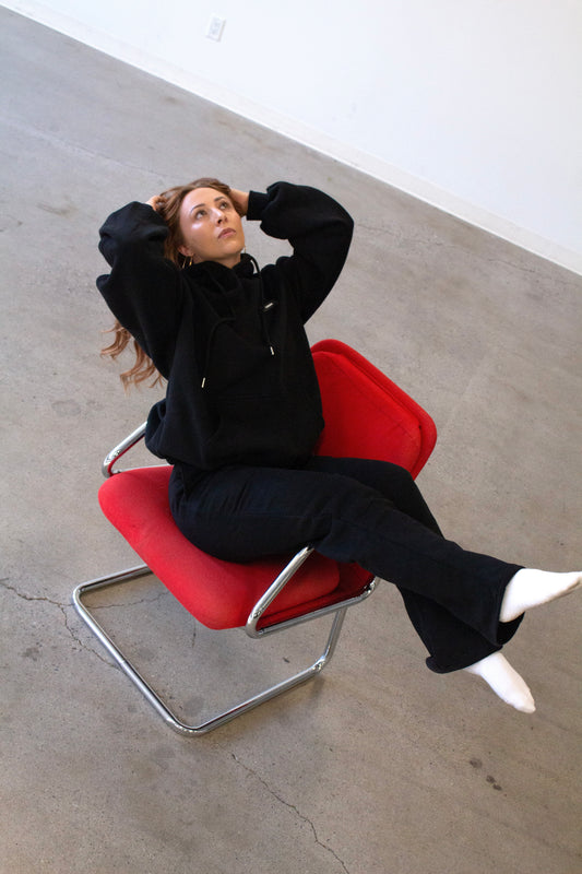 BLAKE STRAIGHT LEG SWEATS - JET BLACK