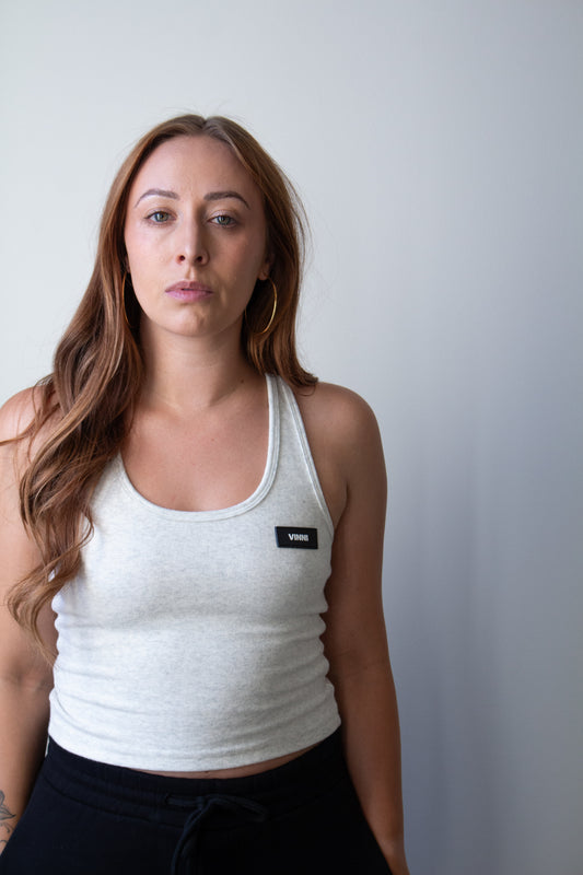 LIA RACER TOP 2.0 - HEATHER GREY