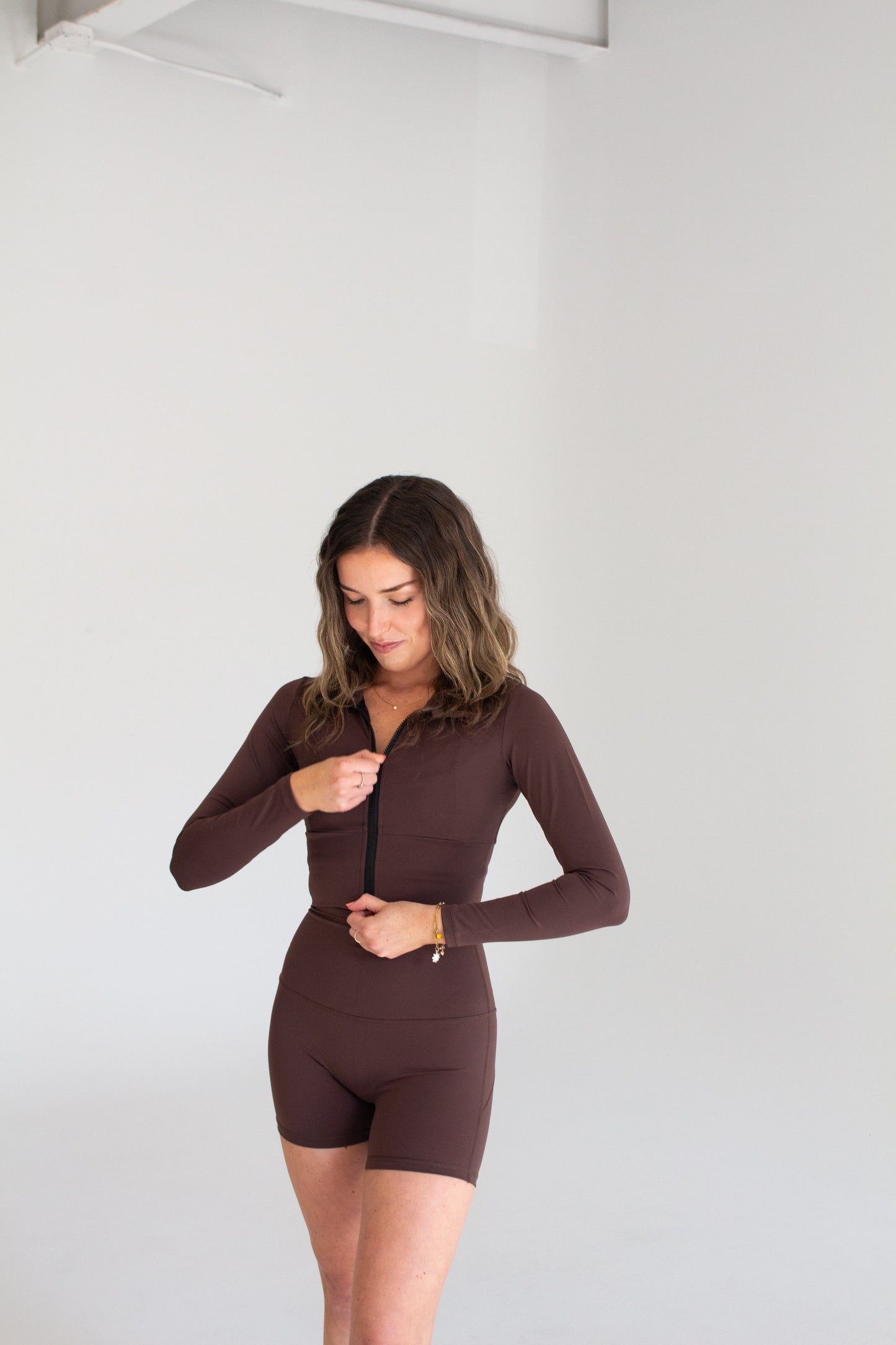 ATLAS ZIP-UP SPORT TOP - BRONZE