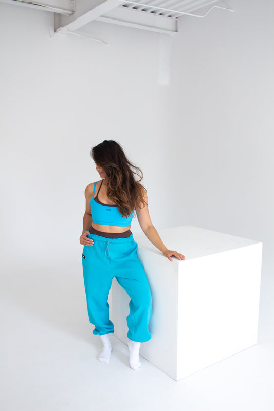 LETTY HIGH-RISE SWEATPANTS - SALTWATER