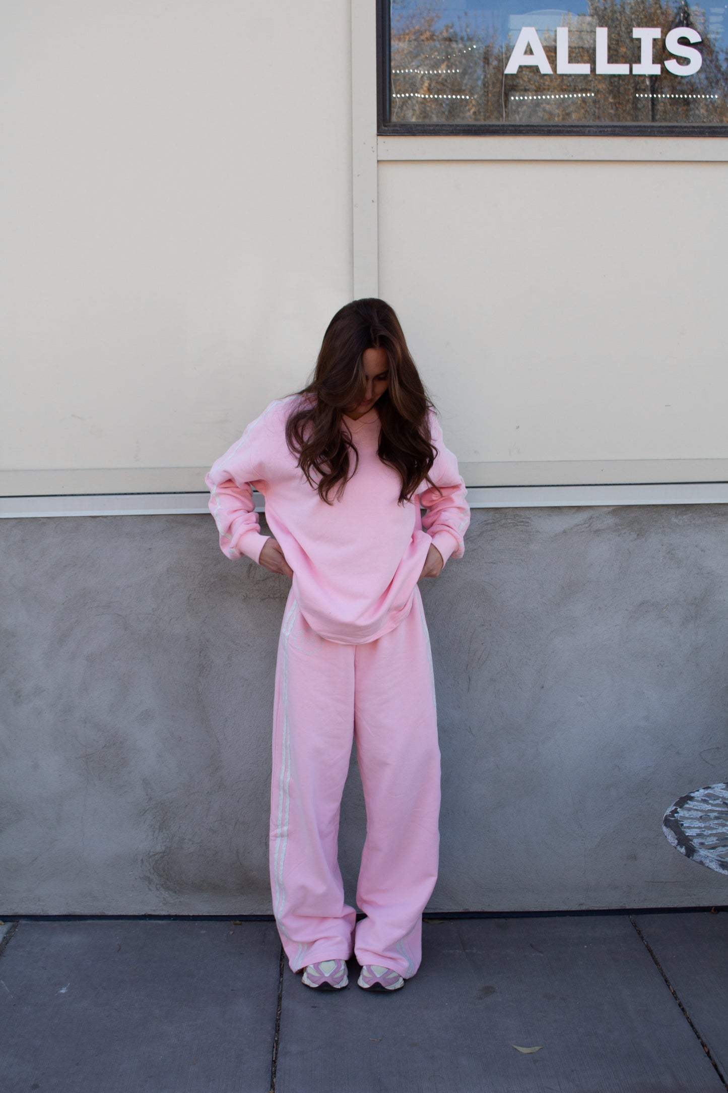 NASH STRIPED SWEATS - CANDY FLOSS