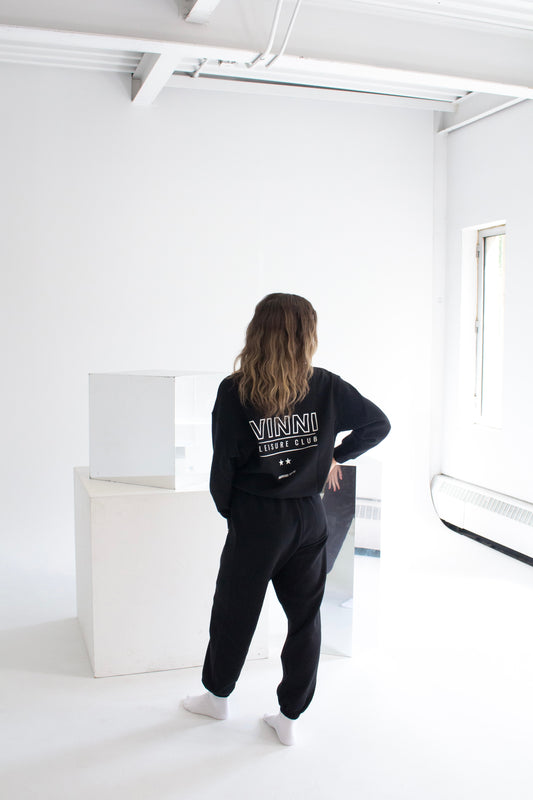 LETTY HIGH-RISE SWEATPANTS - JET BLACK