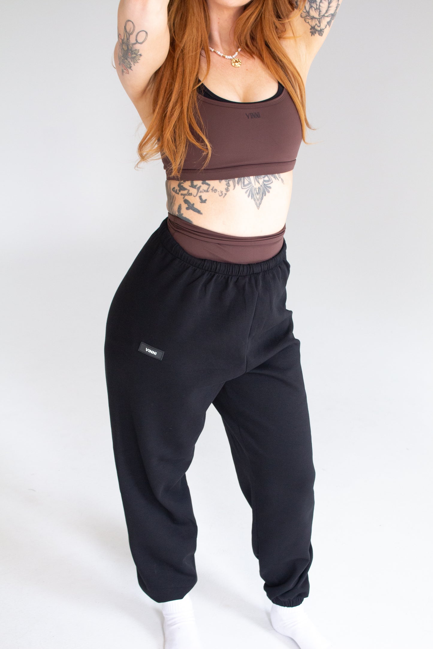 LETTY HIGH-RISE SWEATPANTS - JET BLACK
