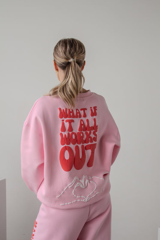 MICHELLE SWEATSUIT TOP - BUBBLEGUM