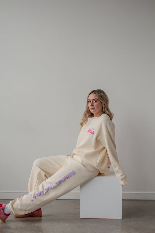 MICHELLE SWEATSUIT TOP - BUTTER