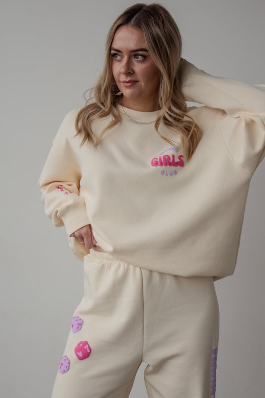 MICHELLE SWEATSUIT TOP - BUTTER