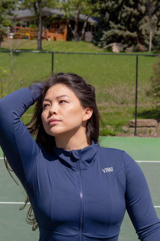 ATLAS ZIP-UP SPORT TOP - OLD MONEY NAVY