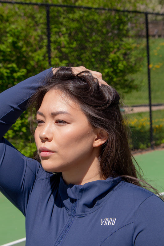 ATLAS ZIP-UP SPORT TOP - OLD MONEY NAVY