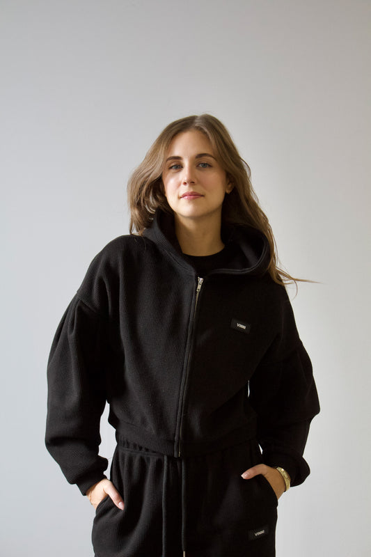 EDITH WAFFLE ZIP UP