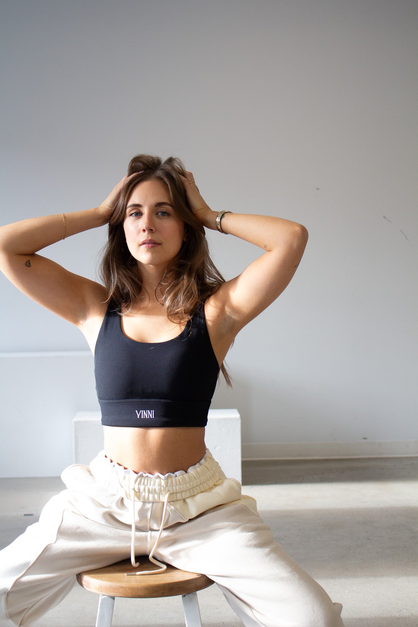 LORETTA RIBBED SPORTS BRA