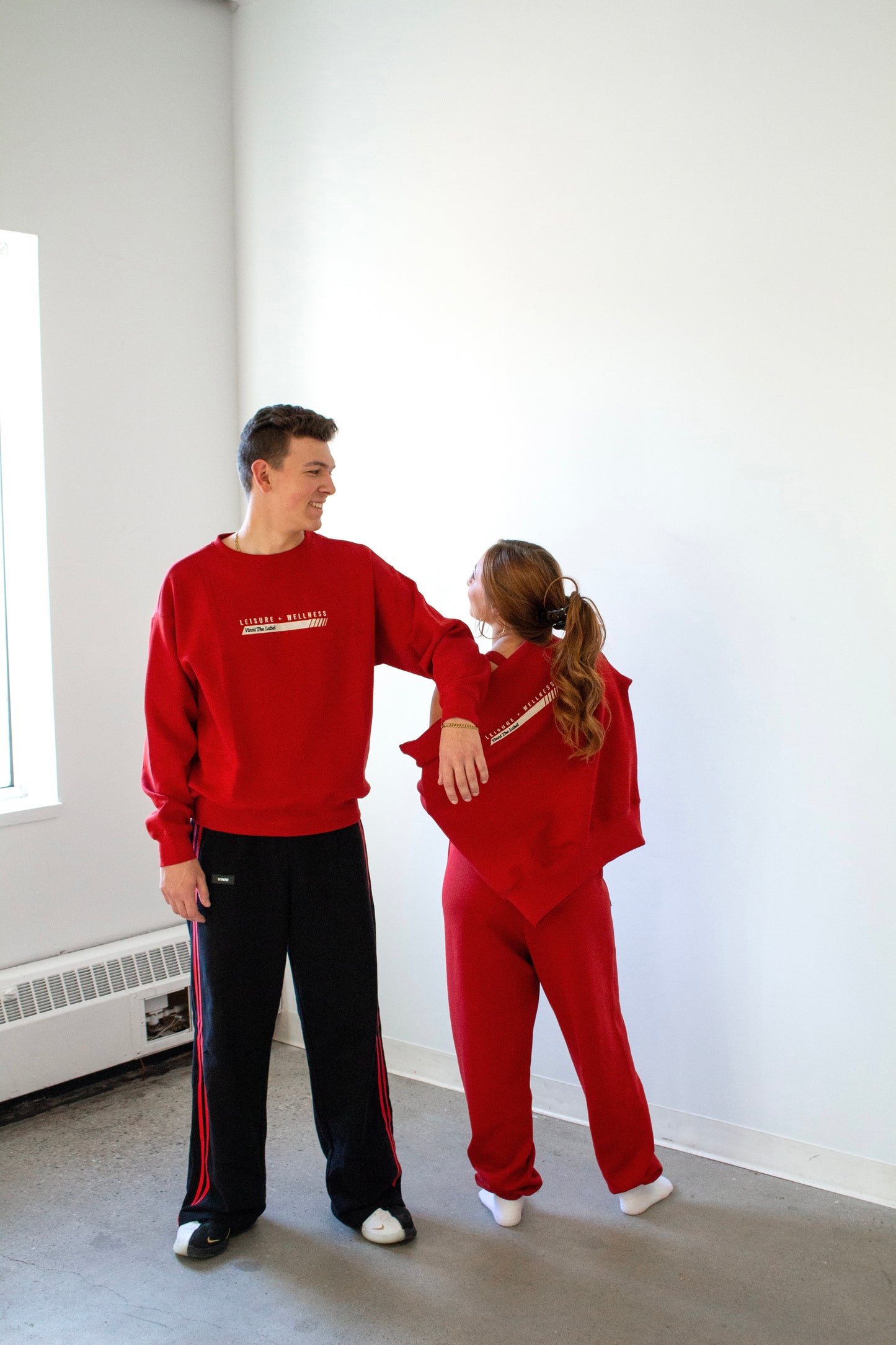 LETTY HIGH-RISE SWEATPANTS - SPEED RED