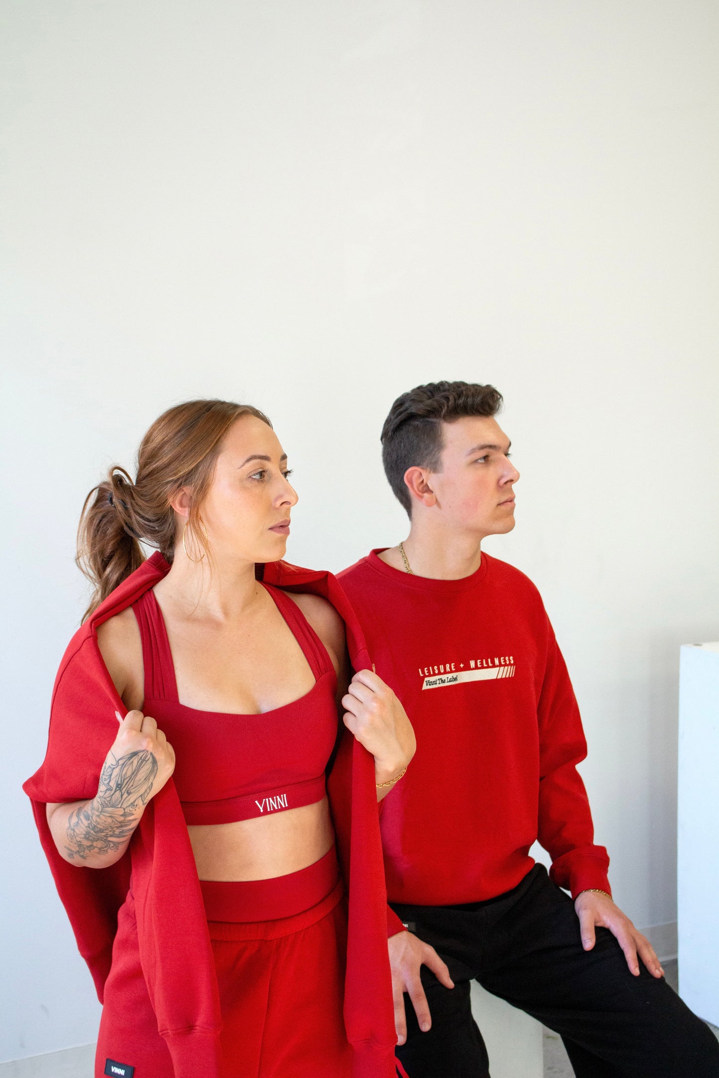 LETTY HIGH-RISE SWEATPANTS - SPEED RED
