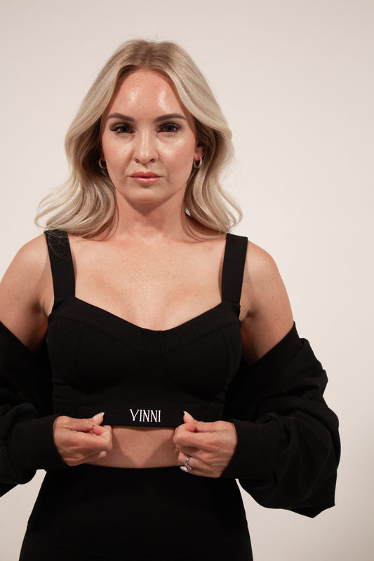 DANNI SPORTS BRA - JET BLACK