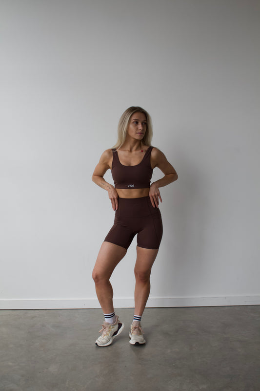 SANDY HIGH RISE SHORTS - BRONZE