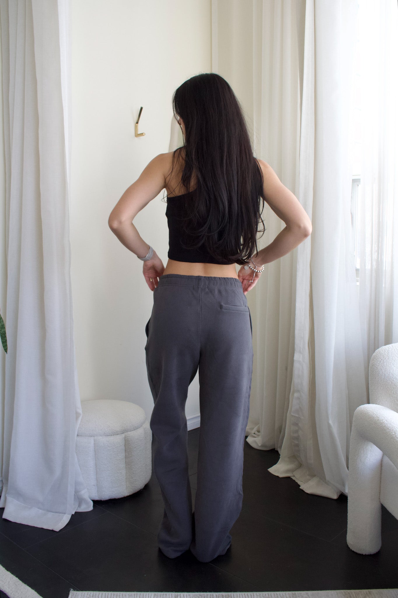 GEORGIA STRAIGHT LEG SWEATS - SLATE