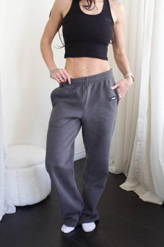 GEORGIA STRAIGHT LEG SWEATS - SLATE