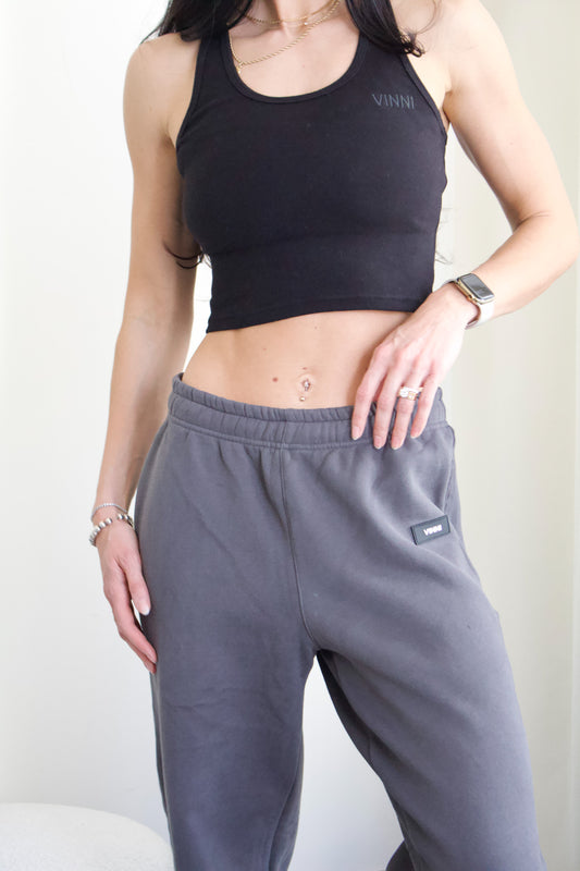 GEORGIA STRAIGHT LEG SWEATS - SLATE