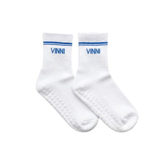 Half-Crew Grip Sock - Blue stripe