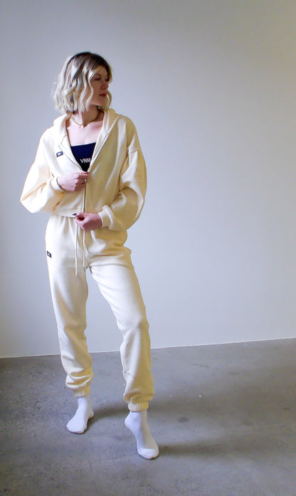 PATRICIA WAFFLE JOGGERS - WHIPPED BUTTER