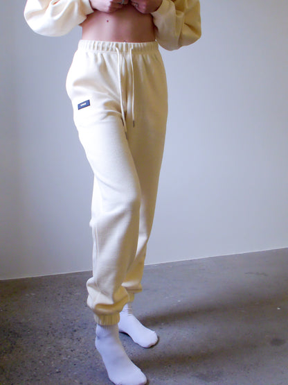 PATRICIA WAFFLE JOGGERS - WHIPPED BUTTER