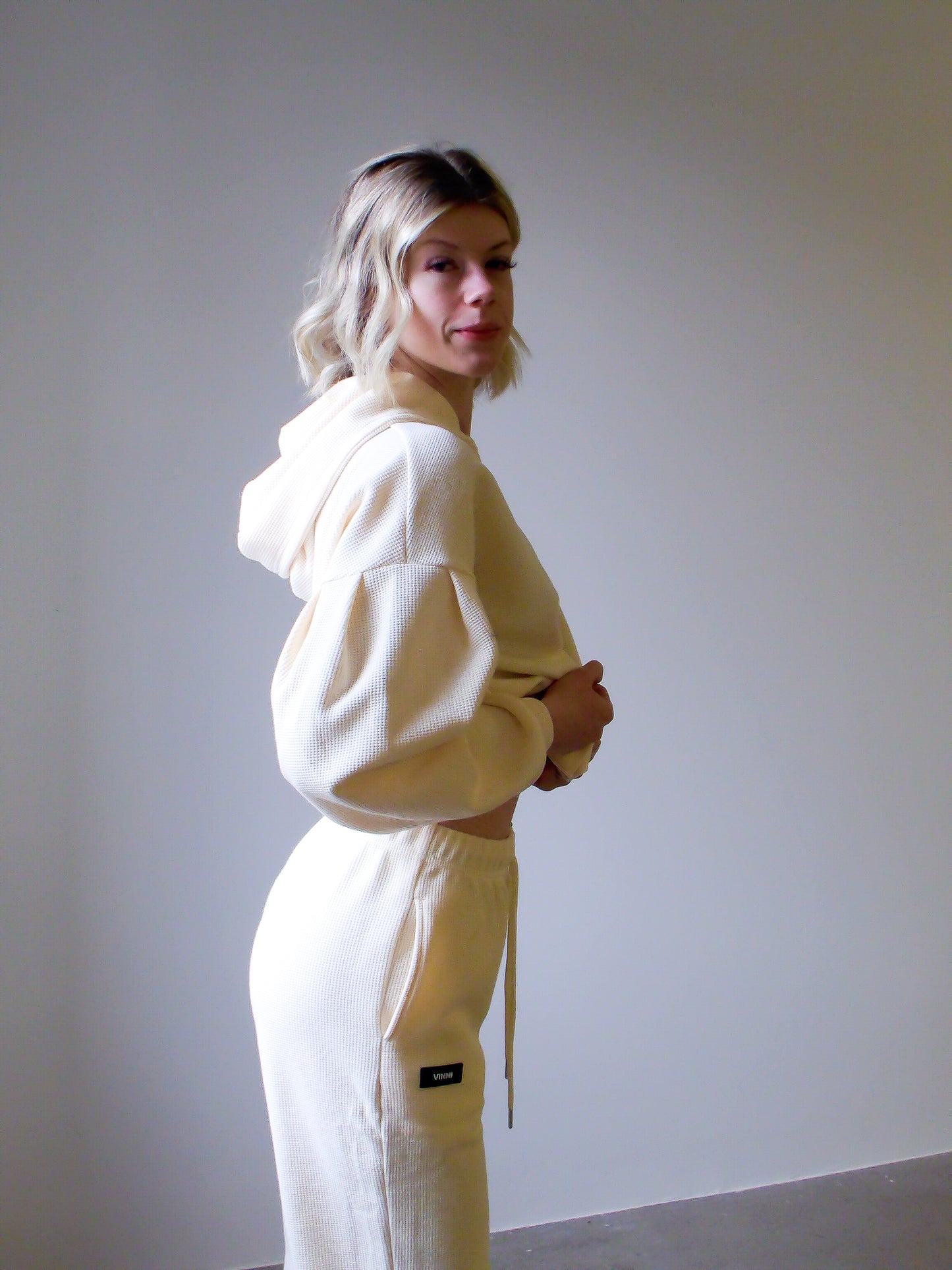 PATRICIA WAFFLE JOGGERS - WHIPPED BUTTER