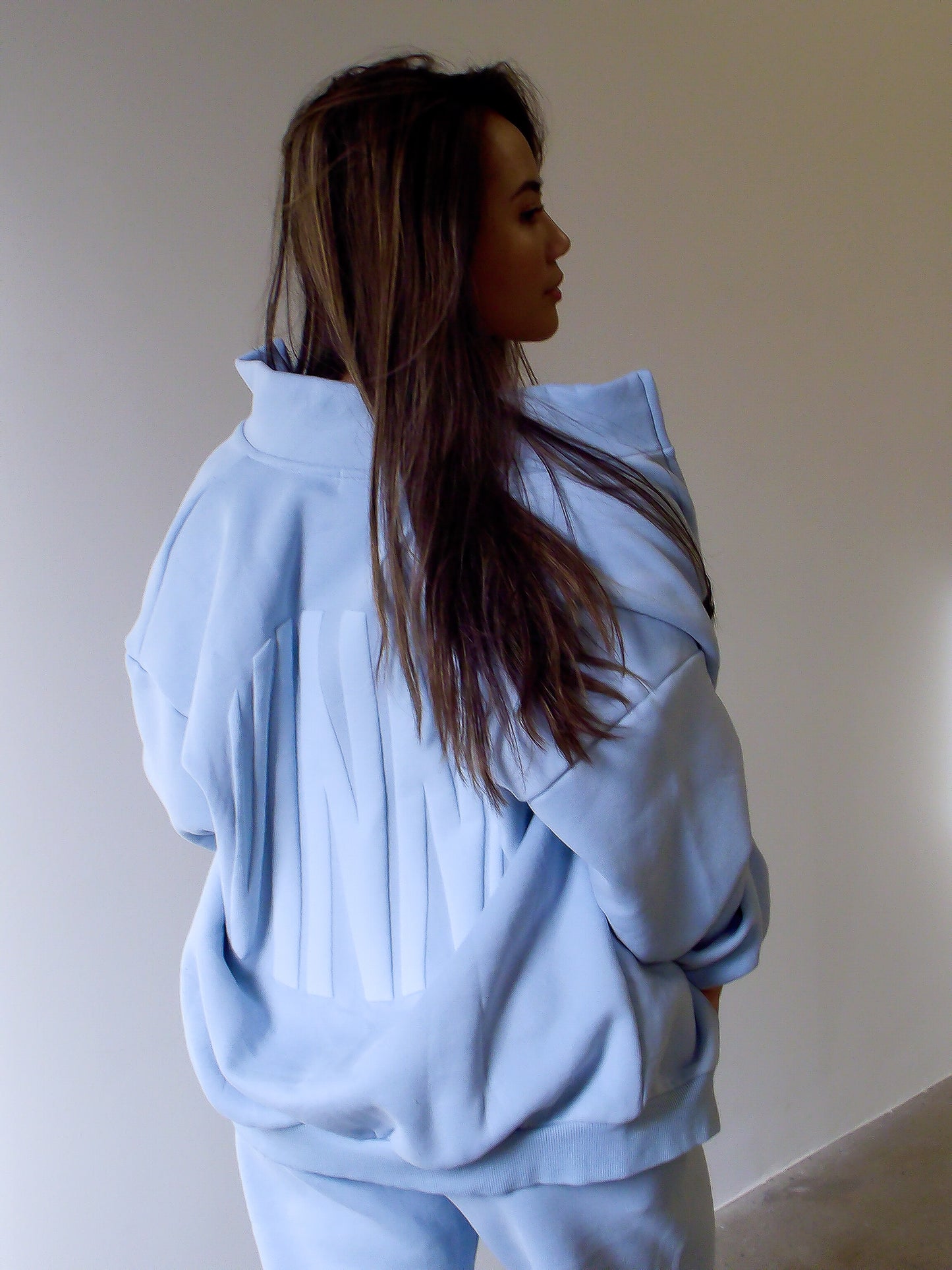 FREYA OVERSIZED SWEATSHIRT - BLUE FROST