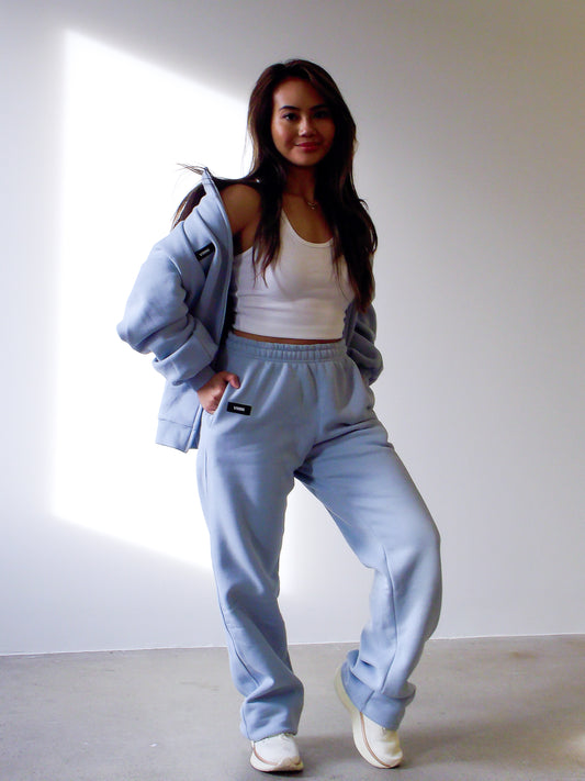 GEORGIA STRAIGHT LEG SWEATS - BLUE FROST