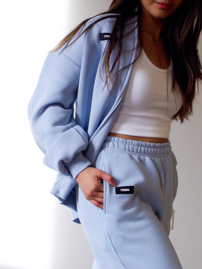 GEORGIA STRAIGHT LEG SWEATS - BLUE FROST
