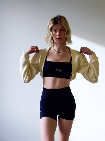 LONDON LONG-SLEEVE SHRUG - WHIPPED BUTTER