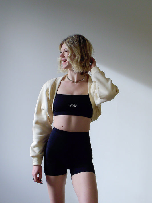 LONDON LONG-SLEEVE SHRUG - WHIPPED BUTTER