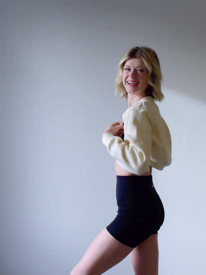 LONDON LONG-SLEEVE SHRUG - WHIPPED BUTTER