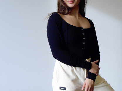 LUX SNAP SHIRT - JET BLACK