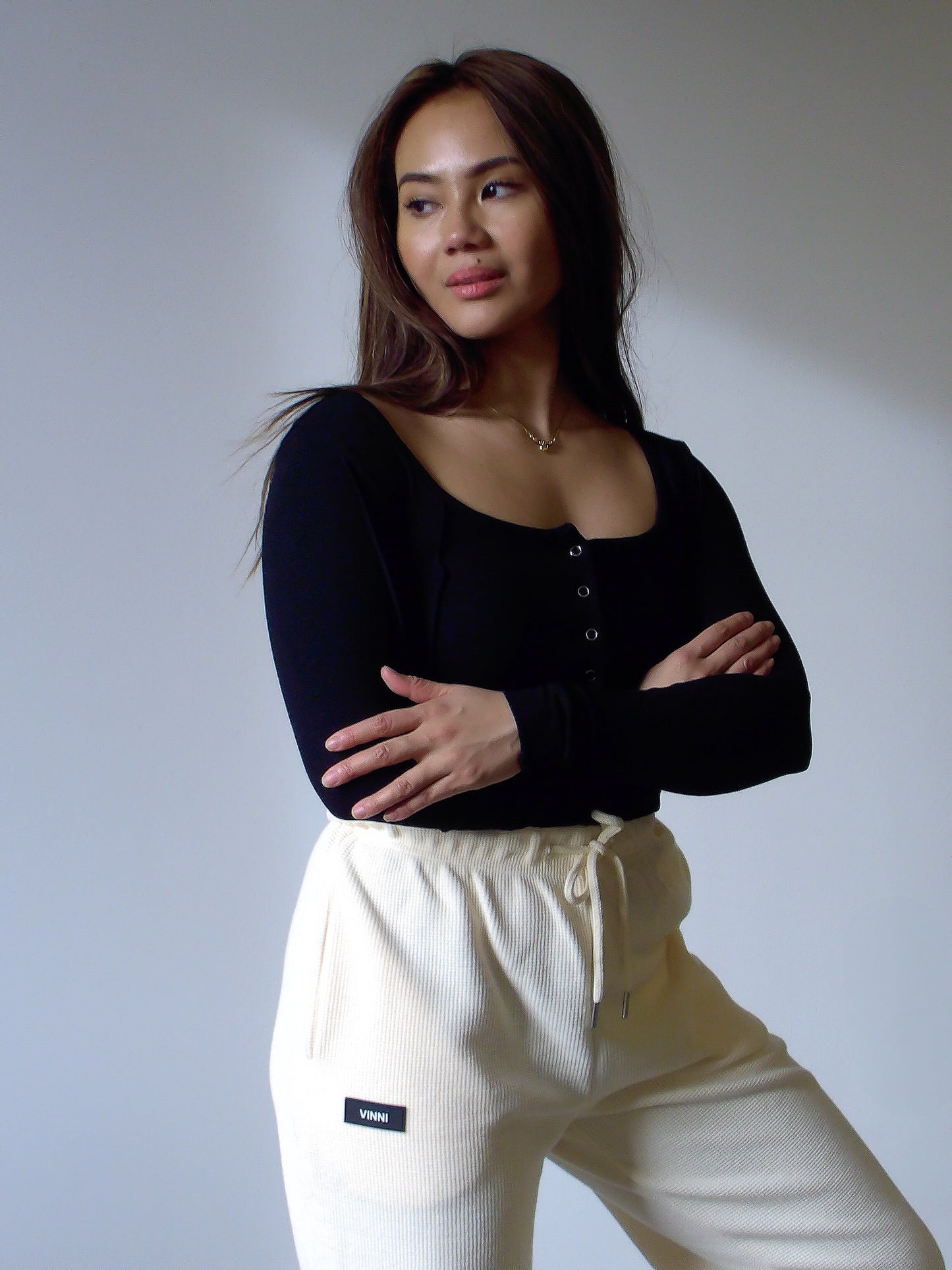 LUX SNAP SHIRT - JET BLACK
