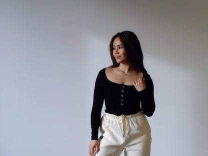 LUX SNAP SHIRT - JET BLACK