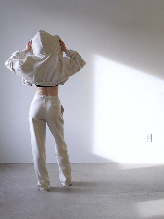 GEORGIA STRAIGHT LEG SWEATS - SOFT STONE