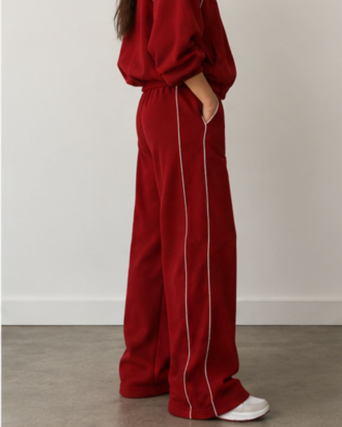 JUDY STRIPE ZIP - FIRESIDE RED