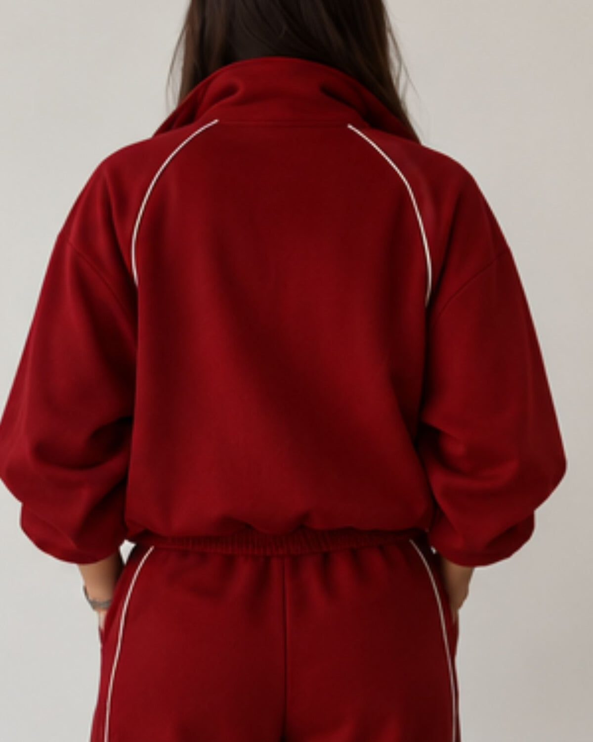 JUDY STRIPE ZIP - FIRESIDE RED