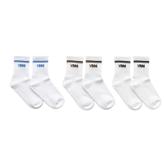 Half-Crew Grip Sock - TRIO PACK