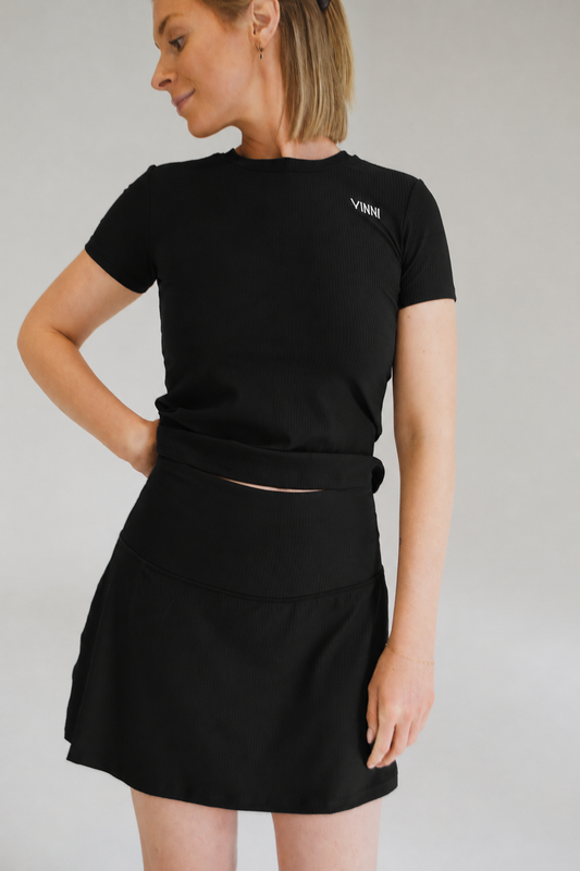 HANNAH ACTIVE TEE - JET BLACK