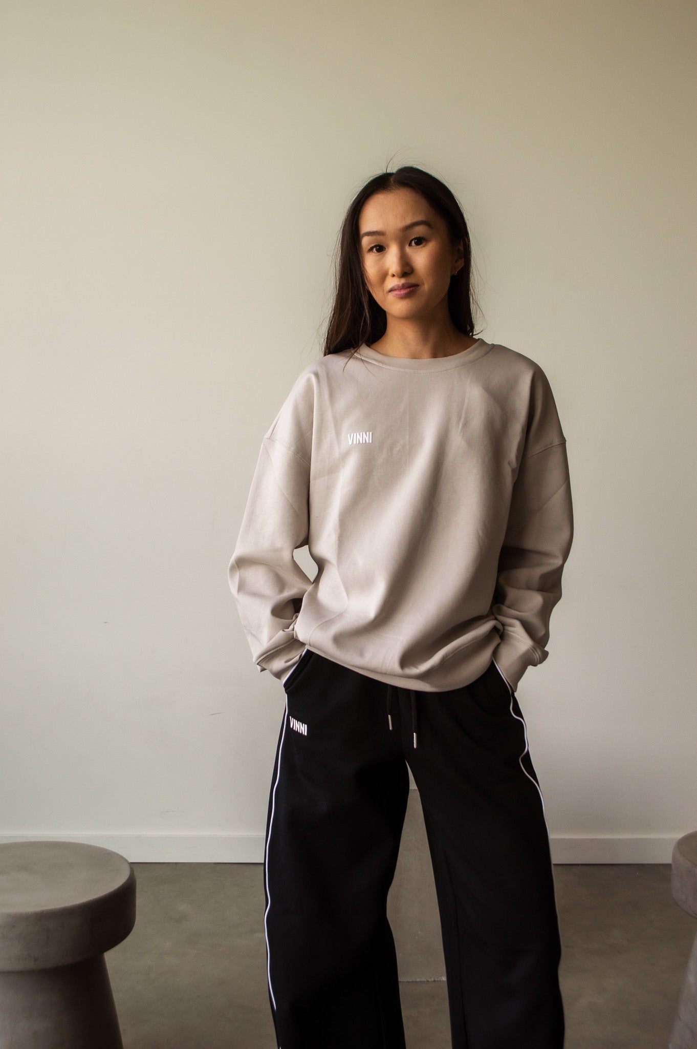 MARY CREWNECK SWEATER - CAMPUS KHAKI