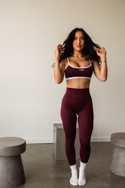 MARA HIGH-RISE TIGHTS - HERITAGE MERLOT